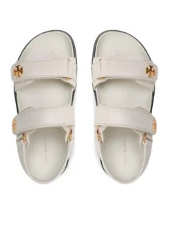 Tory Burch Sandały Kira Sport Sandal Calf Leather 144328 Écru