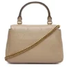 Tory Burch Torebka Charlie Quilted Mini Top Handle Chain Wallet 186032 Beżowy