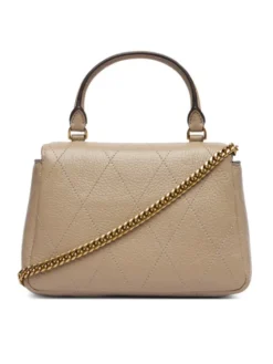 Tory Burch Torebka Charlie Quilted Mini Top Handle Chain Wallet 186032 Beżowy