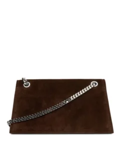 Tory Burch Torebka Kira Turnlock Suede Shouldr Bag 169176 Brązowy