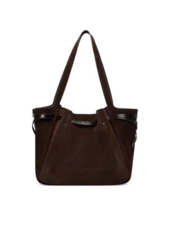Tory Burch Torebka Romy Suede Tote 186348 Brązowy