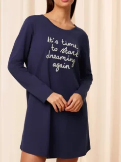 Triumph Koszula nocna Nightdresses NDK 03 LSL X 10216556 Granatowy