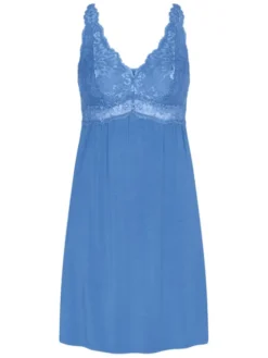 Triumph Koszula nocna Timeless Sensuality 10227238 Niebieski Regular Fit