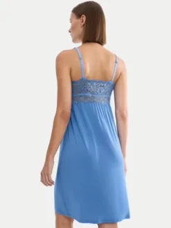 Triumph Koszula nocna Timeless Sensuality 10227238 Niebieski Regular Fit