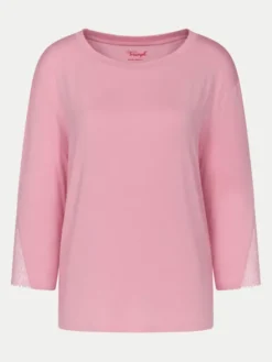 Triumph Koszulka piżamowa Aura Spotlight 10221371 Różowy Relaxed Fit