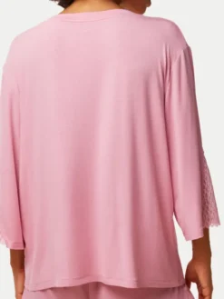 Triumph Koszulka piżamowa Aura Spotlight 10221371 Różowy Relaxed Fit