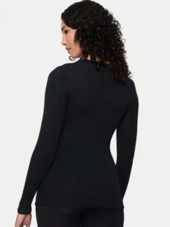 Triumph Koszulka piżamowa Beauty Layers 10225656 Czarny Slim Fit