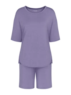Triumph Piżama Timeless Sensuality 10222627 Fioletowy Relaxed Fit