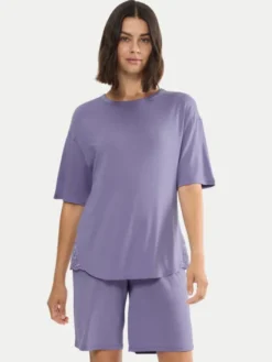 Triumph Piżama Timeless Sensuality 10222627 Fioletowy Relaxed Fit