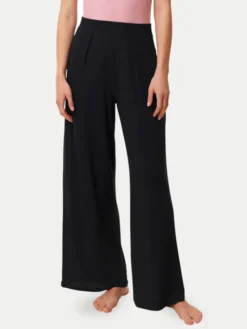 Triumph Spodnie piżamowe Aura Spotlight 10221403 Czarny Relaxed Fit