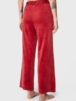 Triumph Spodnie piżamowe Mix & Match Velour 10213411 Czerwony Relaxed Fit