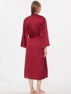 Triumph Szlafrok Robes Satin Robe 01 10216534 Bordowy
