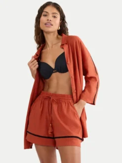 Triumph Szorty piżamowe Summer Wear 10227237 Pomarańczowy Regular Fit
