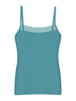 Triumph Top Feel Of Modal 10221654 Turkusowy Slim Fit