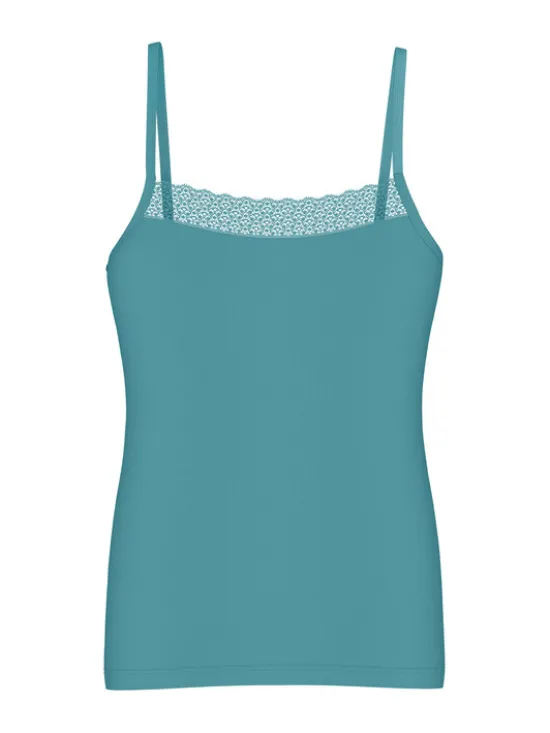 Triumph Top Feel Of Modal 10221654 Turkusowy Slim Fit