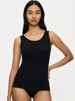 Triumph Top Sense Of Cotton 10224974 Czarny Slim Fit