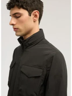 Trussardi Płaszcz zimowy R007M000025N033 Czarny Regular Fit