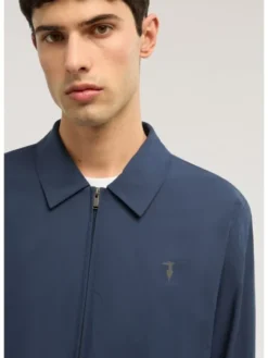 Trussardi Płaszcz zimowy R025M000049N034 Niebieski Regular Fit