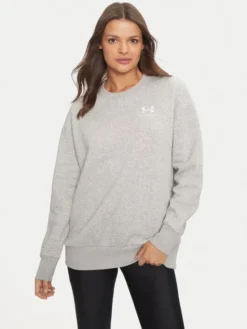Under Armour Bluza Essential 1379475 Szary Loose Fit