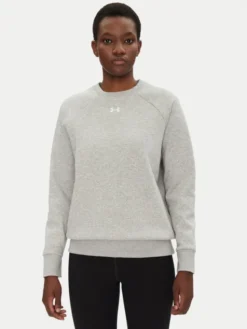 Under Armour Bluza Rival Fleece Crew 1379508 Szary Loose Fit