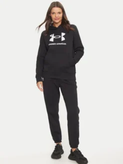 Under Armour Bluza Ua Rival Fleece Big Logo 1379501 Czarny Loose Fit