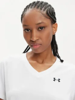 Under Armour Koszulka techniczna Tech Ssv- Solid 1384229-100 Biały Loose Fit