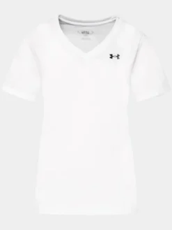 Under Armour Koszulka techniczna Tech Ssv- Solid 1384229-100 Biały Loose Fit