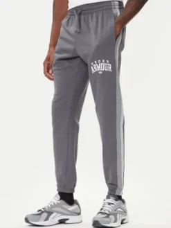 Under Armour Spodnie dresowe Ua Rival Fleece Colorblock 6003954 Szary Loose Fit