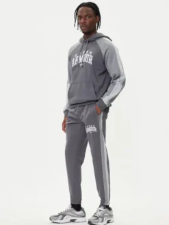 Under Armour Spodnie dresowe Ua Rival Fleece Colorblock 6003954 Szary Loose Fit