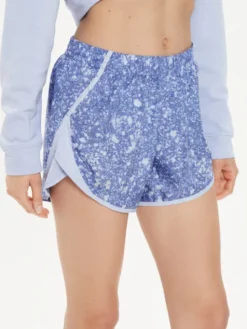 Under Armour Szorty sportowe Ua Fly By Printed Short 1382439-539 Niebieski Loose Fit