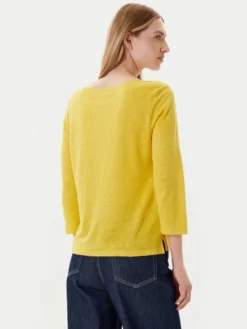 United Colors Of Benetton Bluzka 37UJD109X Żółty Regular Fit
