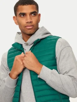 United Colors Of Benetton Kamizelka 2BA2UJ005 Zielony Regular Fit