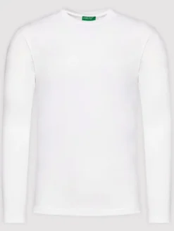 United Colors Of Benetton Longsleeve 3U53J1F05 Biały Relaxed Fit