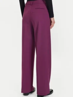 United Colors Of Benetton Spodnie materiałowe 4L4HDF07F 7D3 Fioletowy Regular Fit