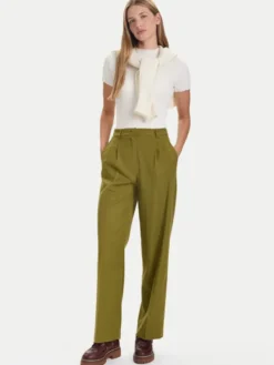 United Colors Of Benetton Spodnie palazzo 4YVXDF09R Zielony Regular Fit