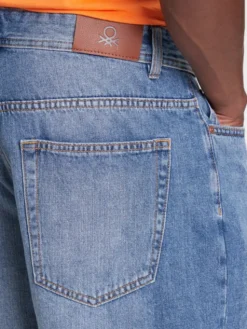 United Colors Of Benetton Szorty jeansowe 4AW7U9018 Niebieski Relaxed Fit