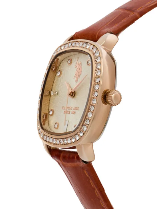 U.S. Polo Assn. Zegarek Mirabelle USP8488RG Brązowy