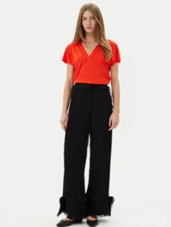 Vero Moda Bluzka Bella 10327551 Czerwony Regular Fit