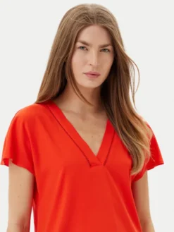Vero Moda Bluzka Bella 10327551 Czerwony Regular Fit