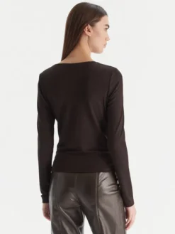 Vero Moda Bluzka Kanva 10336088 Brązowy Regular Fit