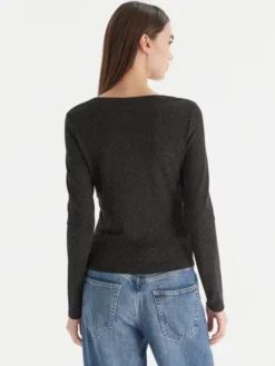 Vero Moda Bluzka Kanva 10336088 Czarny Regular Fit