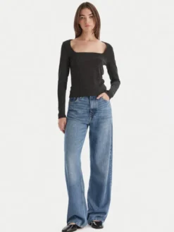 Vero Moda Bluzka Kanva 10336088 Czarny Regular Fit