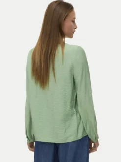 Vero Moda Bluzka Urli 10338835 Zielony Regular Fit