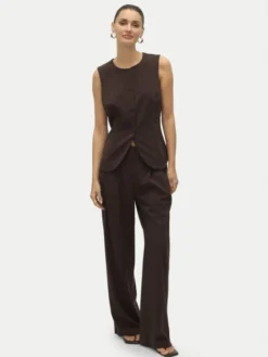Vero Moda Kamizelka Sigga 10336320 Brązowy Regular Fit