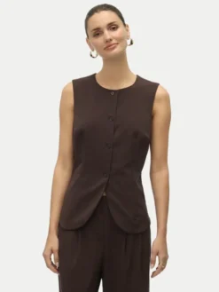 Vero Moda Kamizelka Sigga 10336320 Brązowy Regular Fit