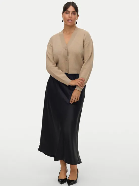 Vero Moda Kardigan Gold Art 10332210 Beżowy Regular Fit