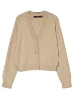 Vero Moda Kardigan Gold Art 10332210 Beżowy Regular Fit