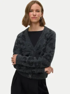 Vero Moda Kardigan Zuzu 10339337 Szary Regular Fit