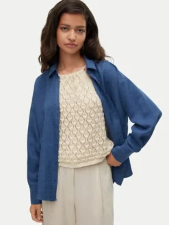 Vero Moda Koszula Melaney 10316389 Granatowy Loose Fit