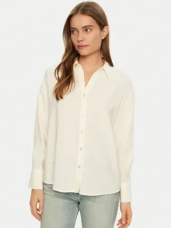 Vero Moda Koszula Queeny 10289349 Écru Regular Fit